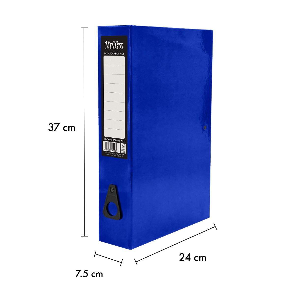 Brights Foolscap Box File in Navy - Pukka Pads