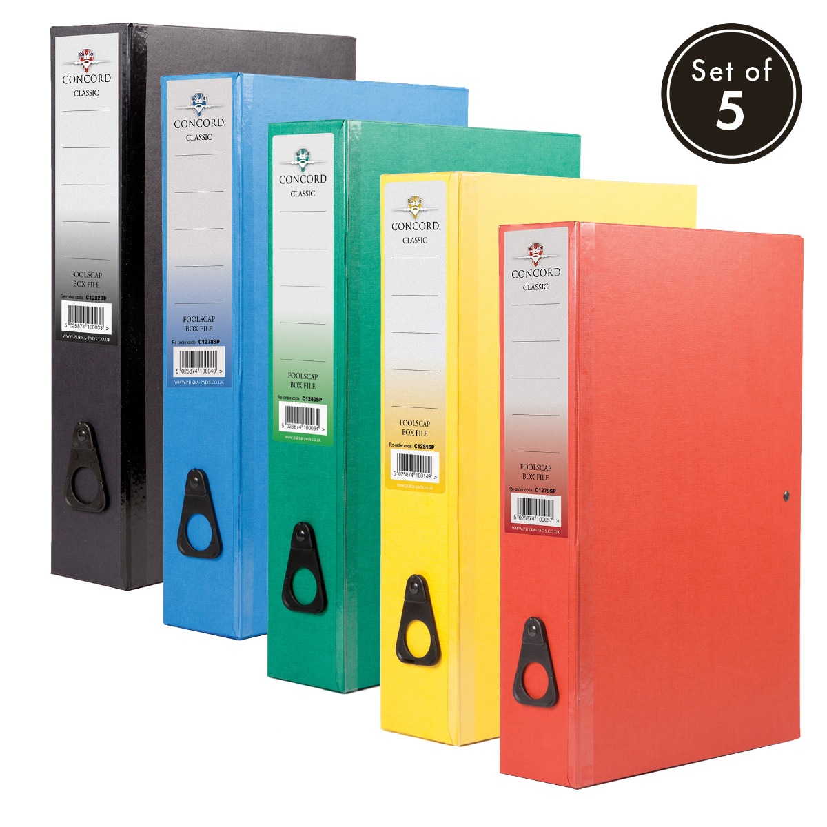 Concord Classic Box Files in 5 colours - Box 5