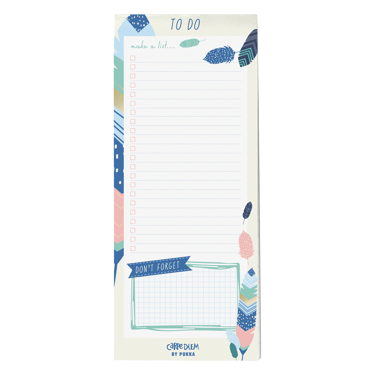 Carpe Diem Magnetic To Do List - Feathers
