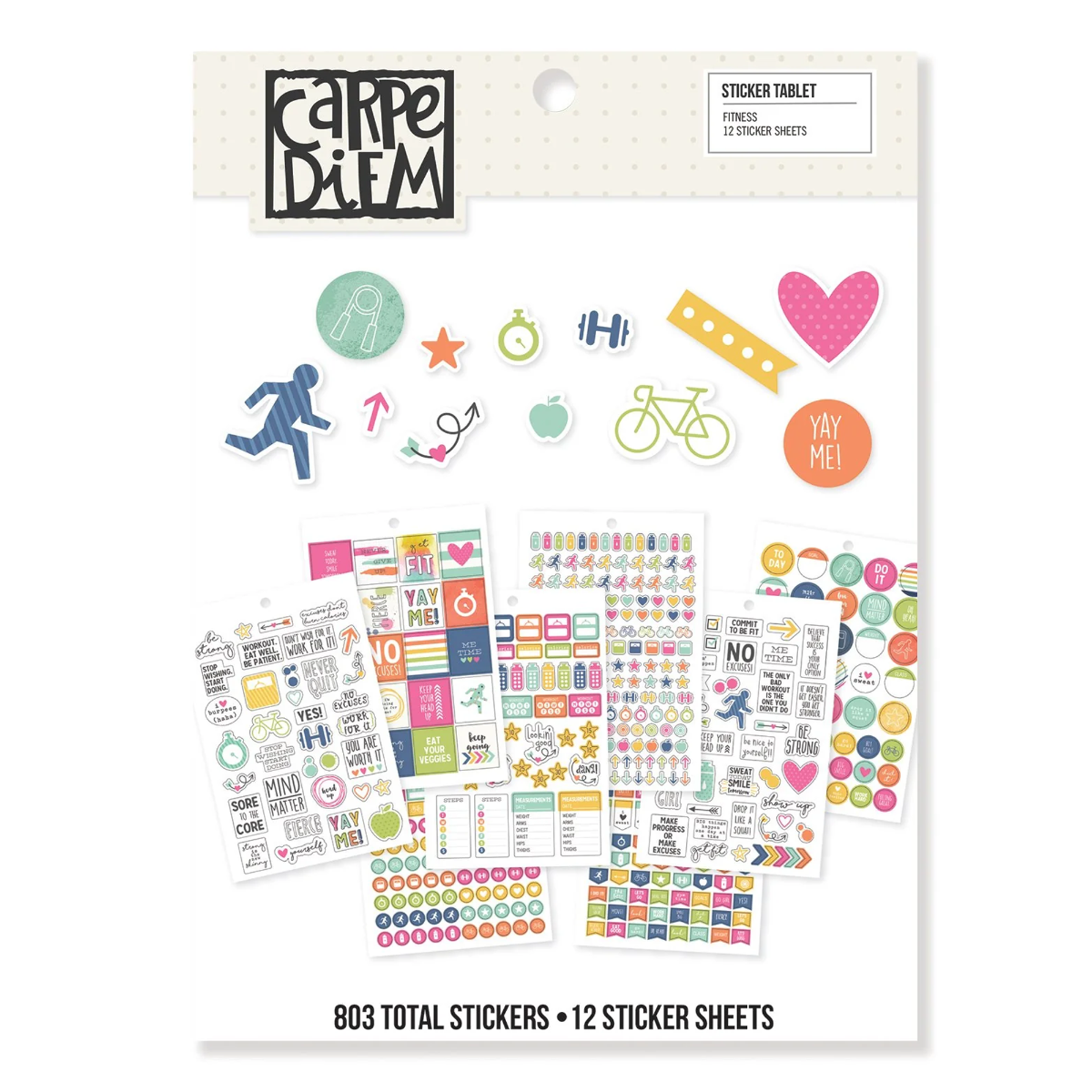 Carpe Diem Sticker Tablet - Fitness