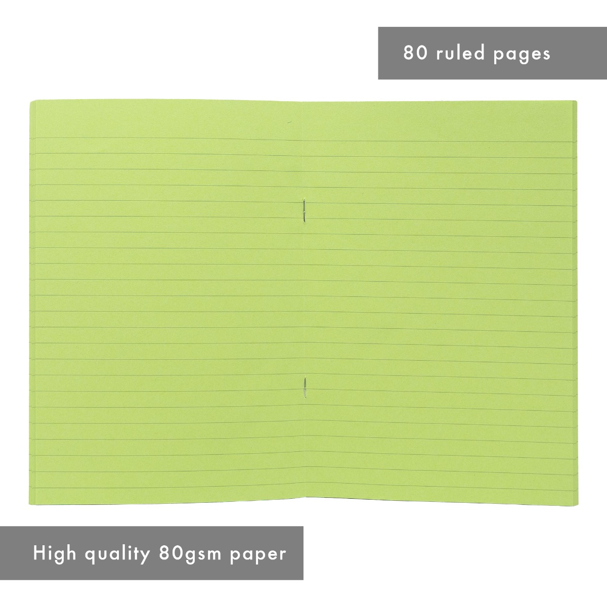 Pukka Pads Irlen A5 Exercise Books in Green - Pack of 5