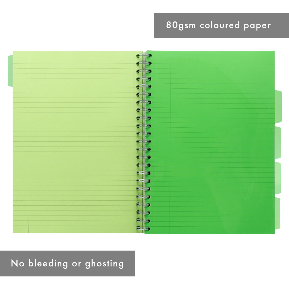 A5 Spiral Notebook 6-Pack - Removable Paper, No Pressure Rings, Hardcover