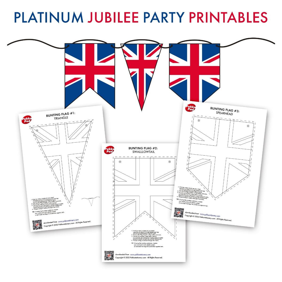 Pukka Party Queen's Platinum Jubilee Bunting