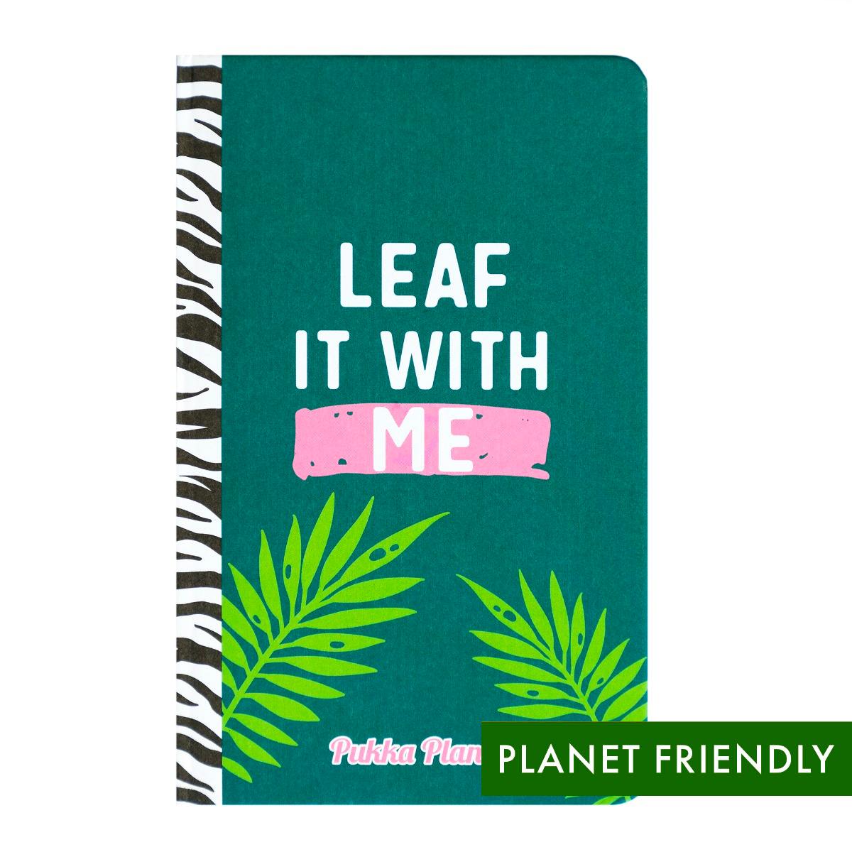 Pukka Planet  A5 Lined Soft Cover Notebook "Leaf It With Me"
