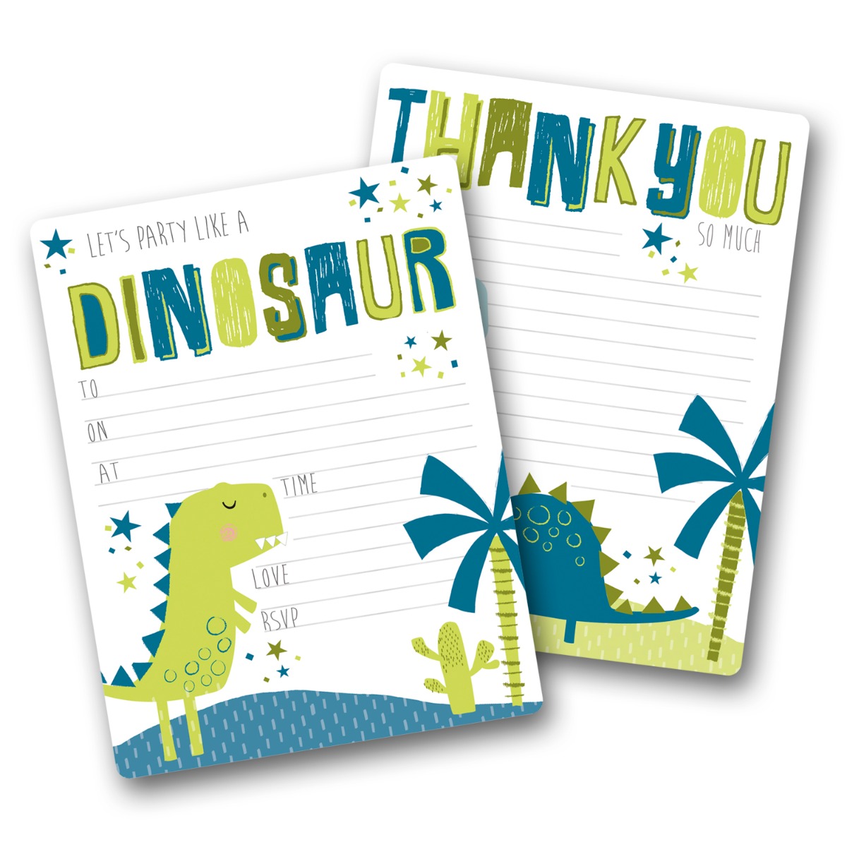 Pukka Party Dinosaur Party Invites & Thank You Notes