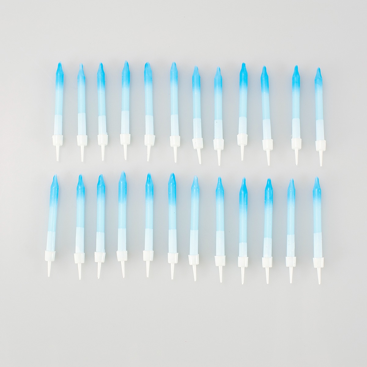 Pukka Party Blue Ombre Candles with Holders 24 Pack