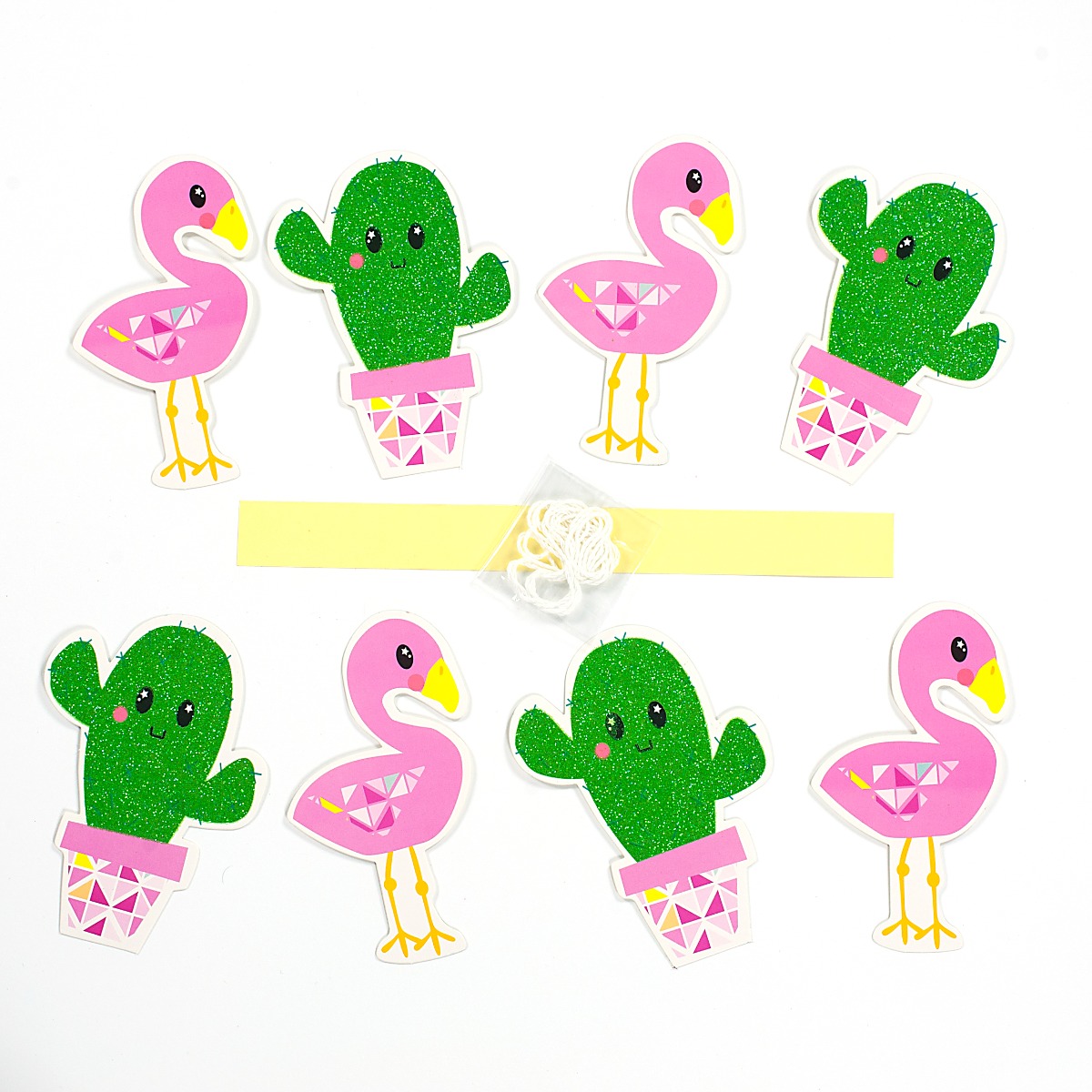 Pukka Party Make Your Own Cactus and Flamingo Garland Kit