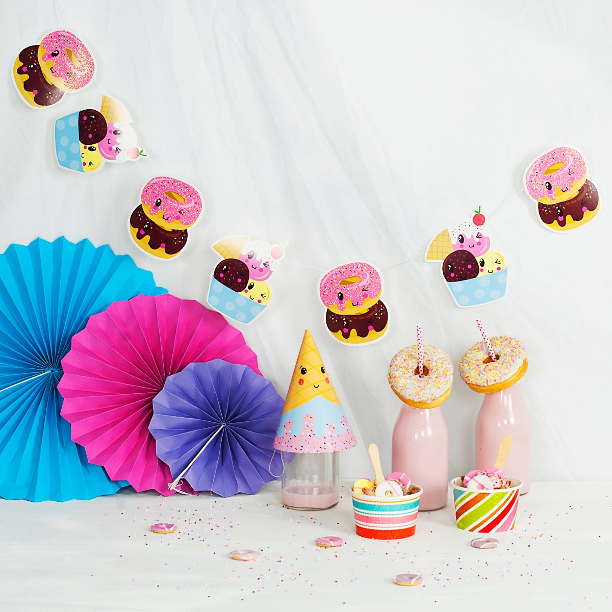 Pukka Party Make Your Own Ice cream and Doughnut Garland Kit