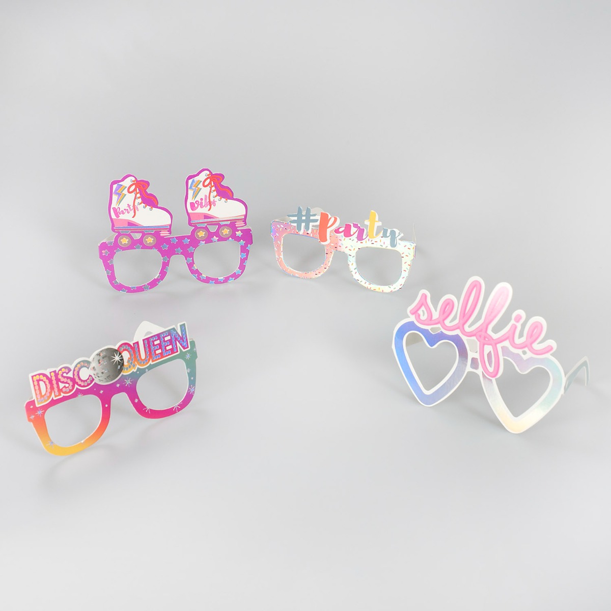 Pukka Party Retro Disco Party Fun Glasses - Pack of 4