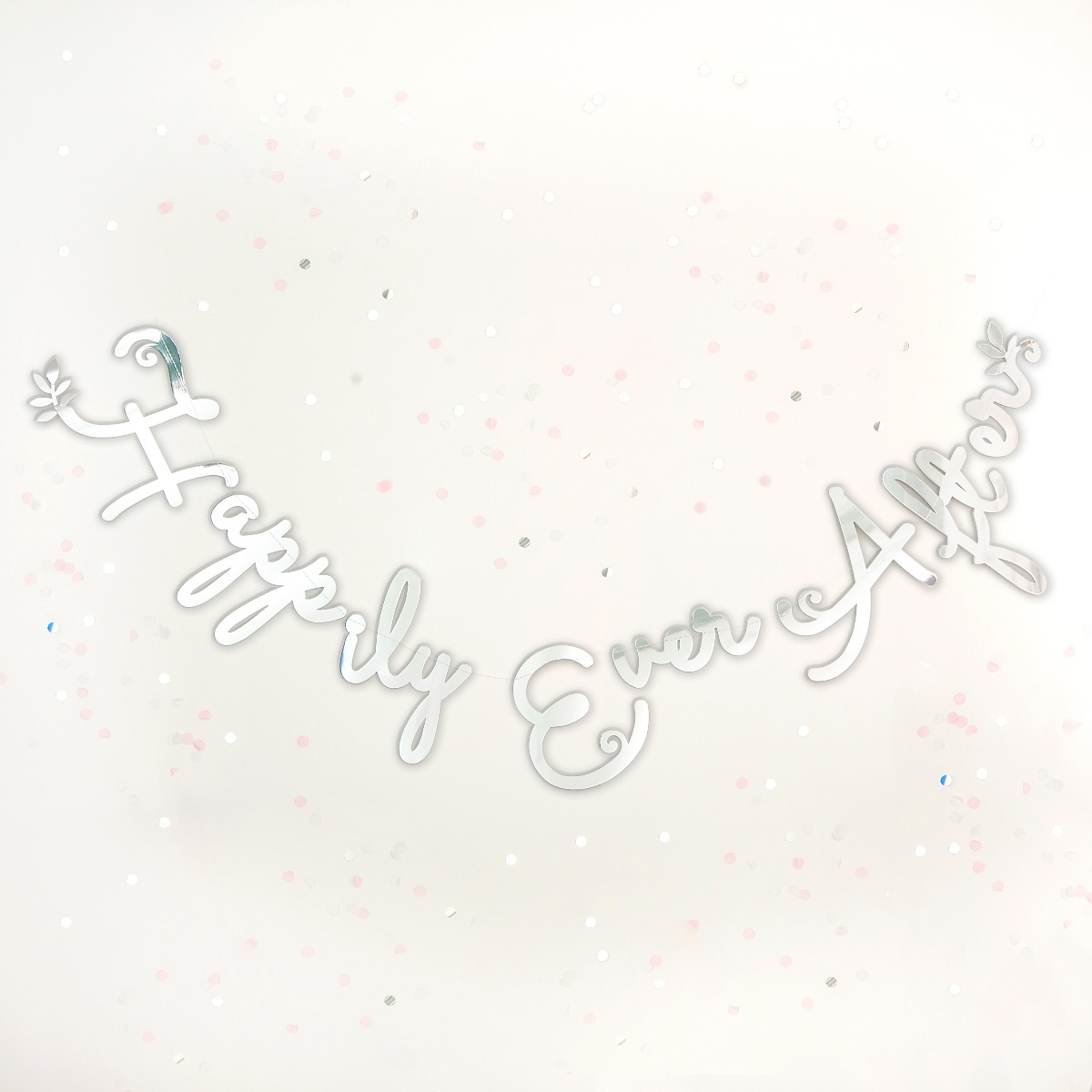 Pukka Party Silver Happily Ever After Stitched Garland