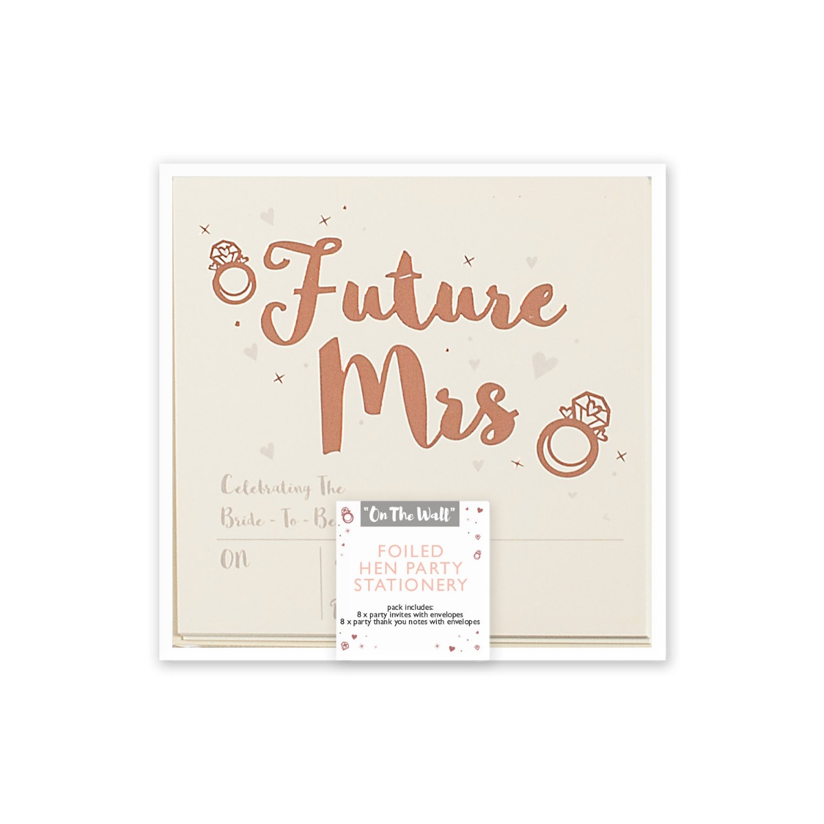 Pukka Party Rose Gold Hen Party Invitations & Thank You Notes