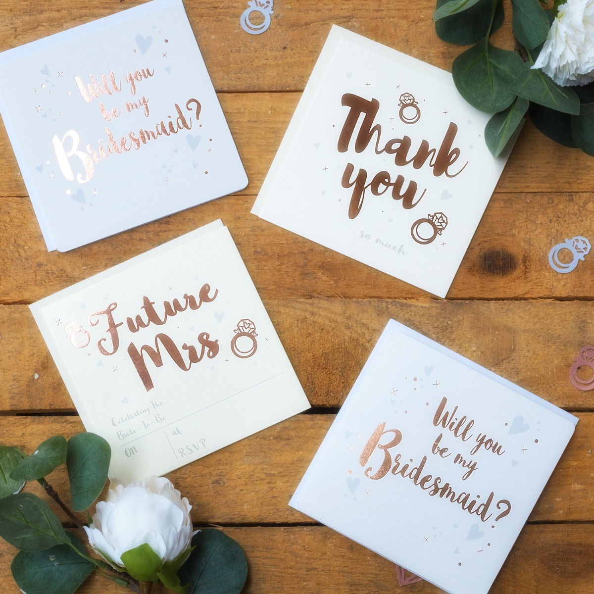 Pukka Party Rose Gold Hen Party Invitations & Thank You Notes