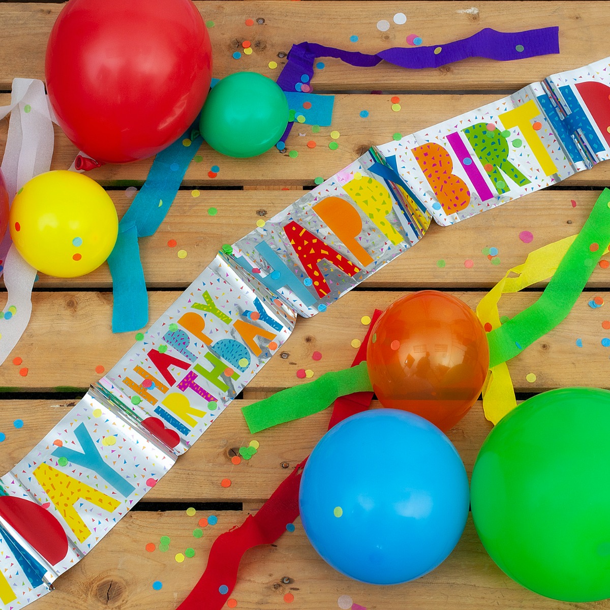 Happy Birthday Gold Foil Balloon Banner – Très Chic Party Boutique