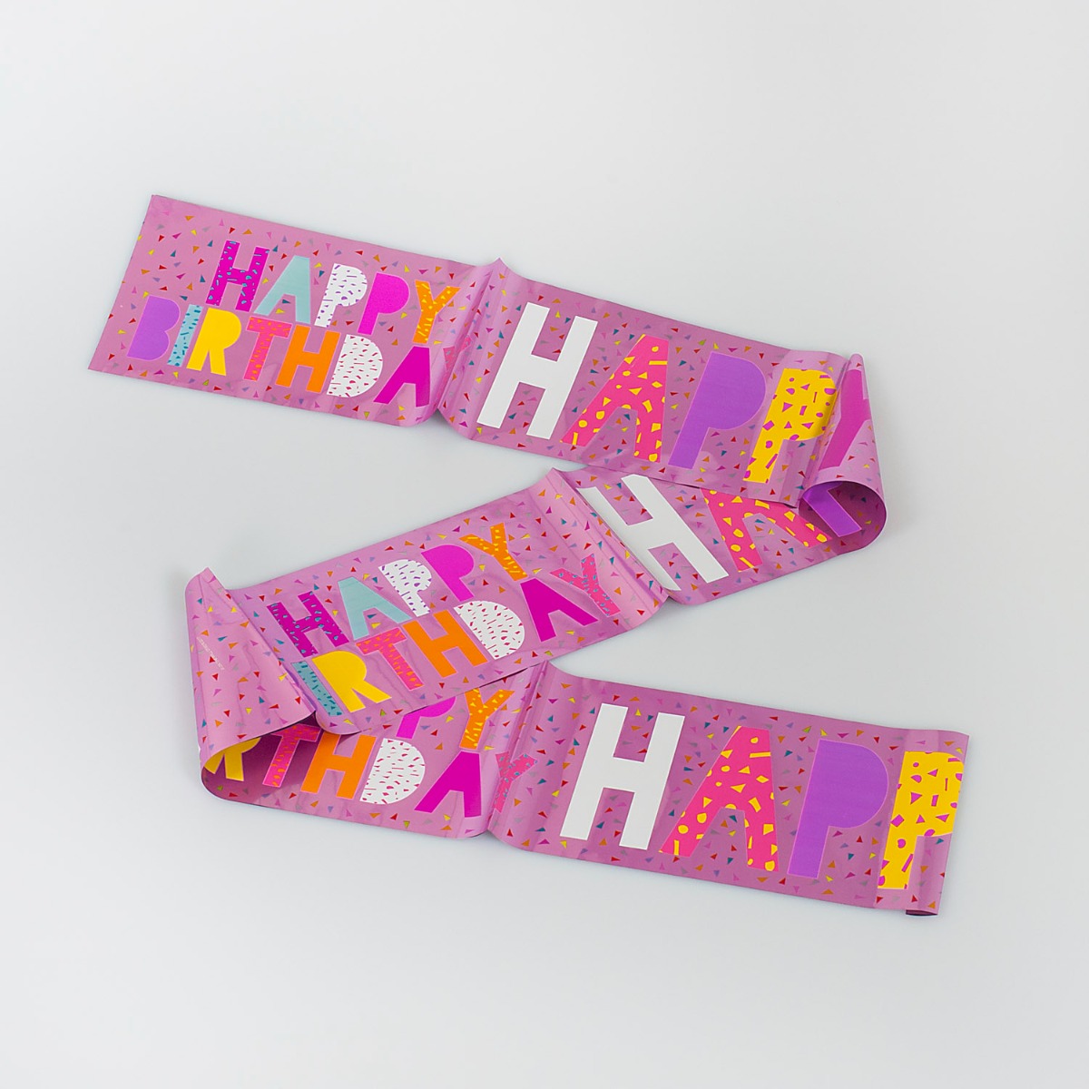 Pukka Party Pink Happy Birthday Foil Banner
