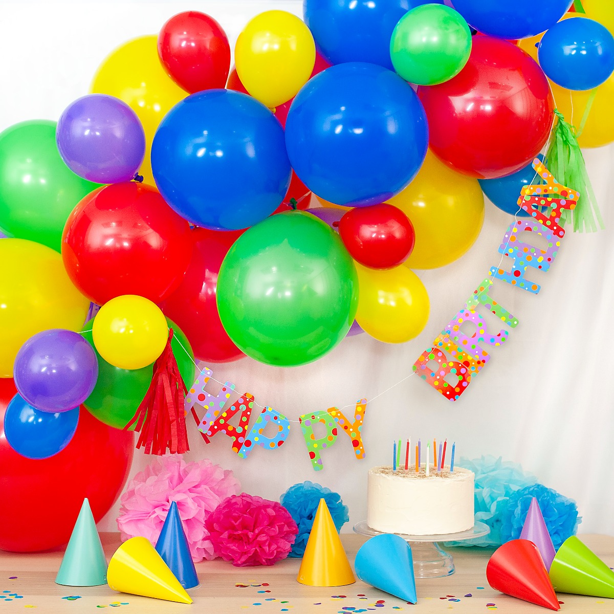 Pukka Party Multicoloured Balloon Arch