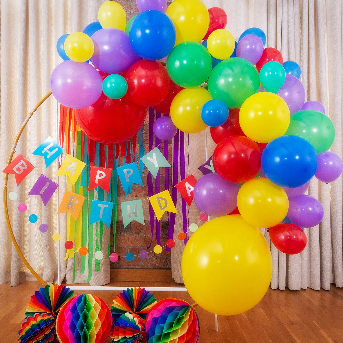 Pukka Party Multicoloured Balloon Arch