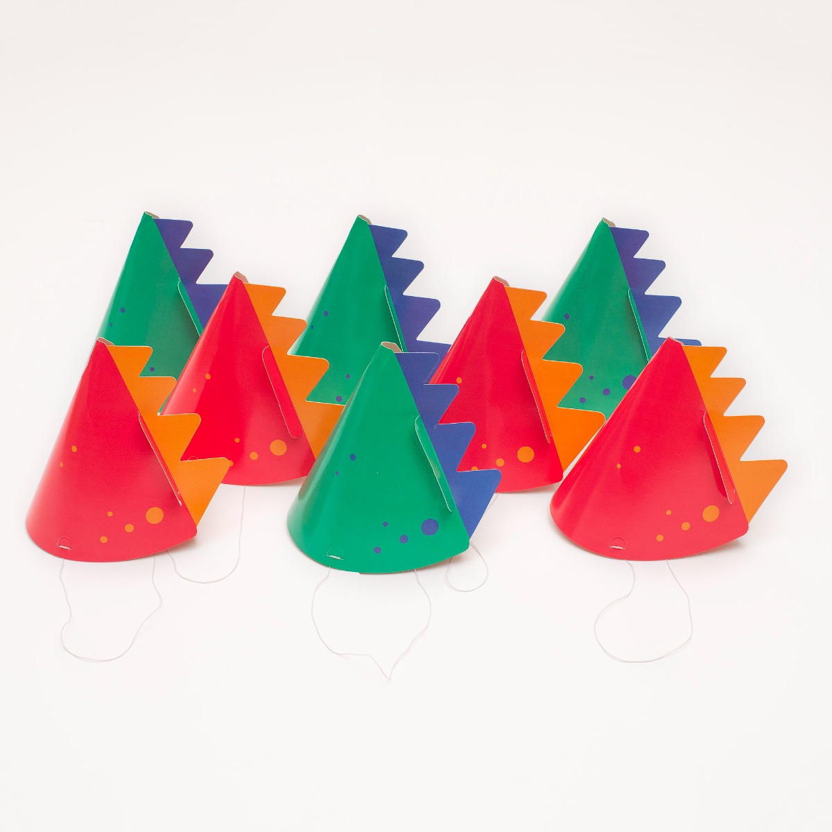 Pukka Party Dinosaur Party Hats - Pack of 8