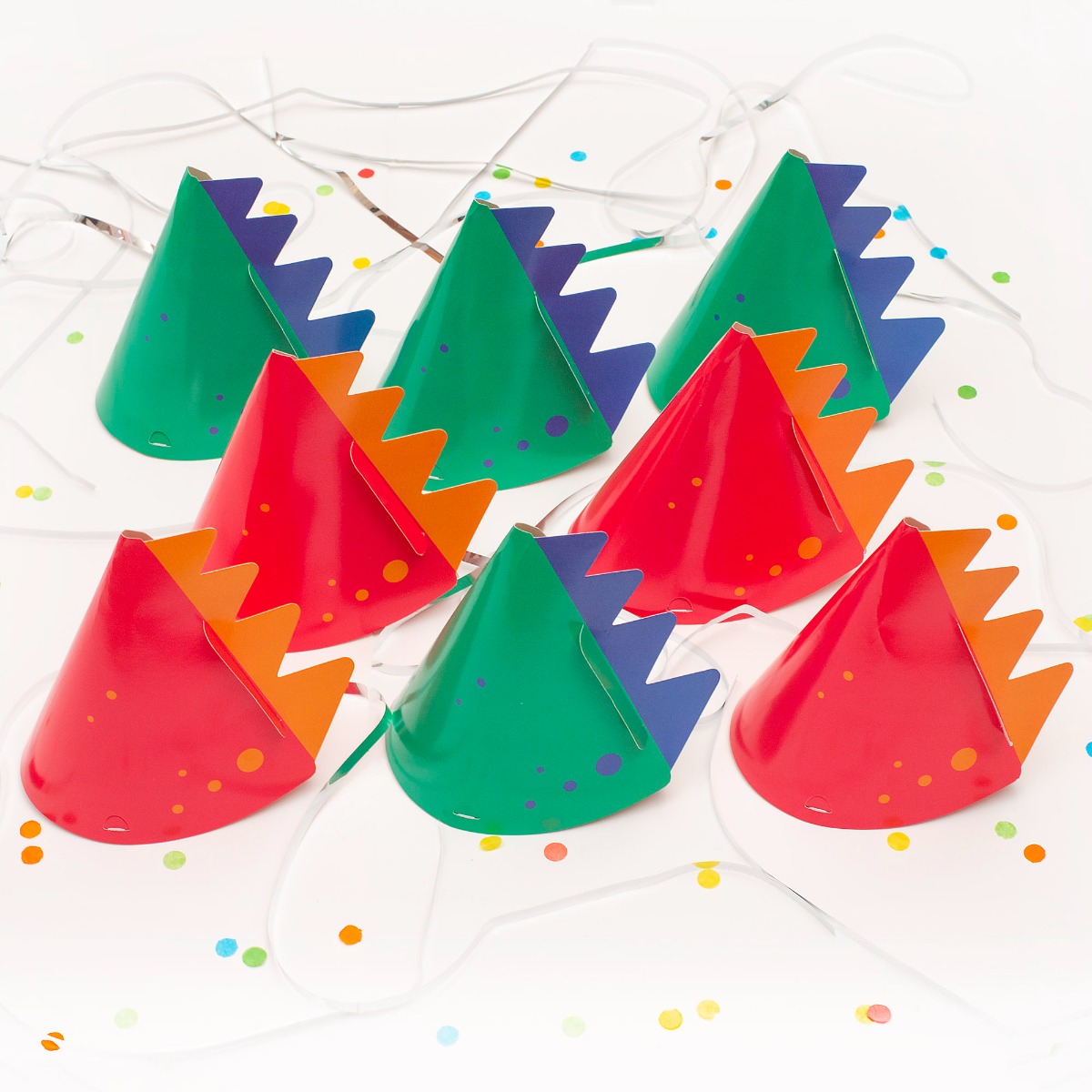 Pukka Party Dinosaur Party Hats - Pack of 8