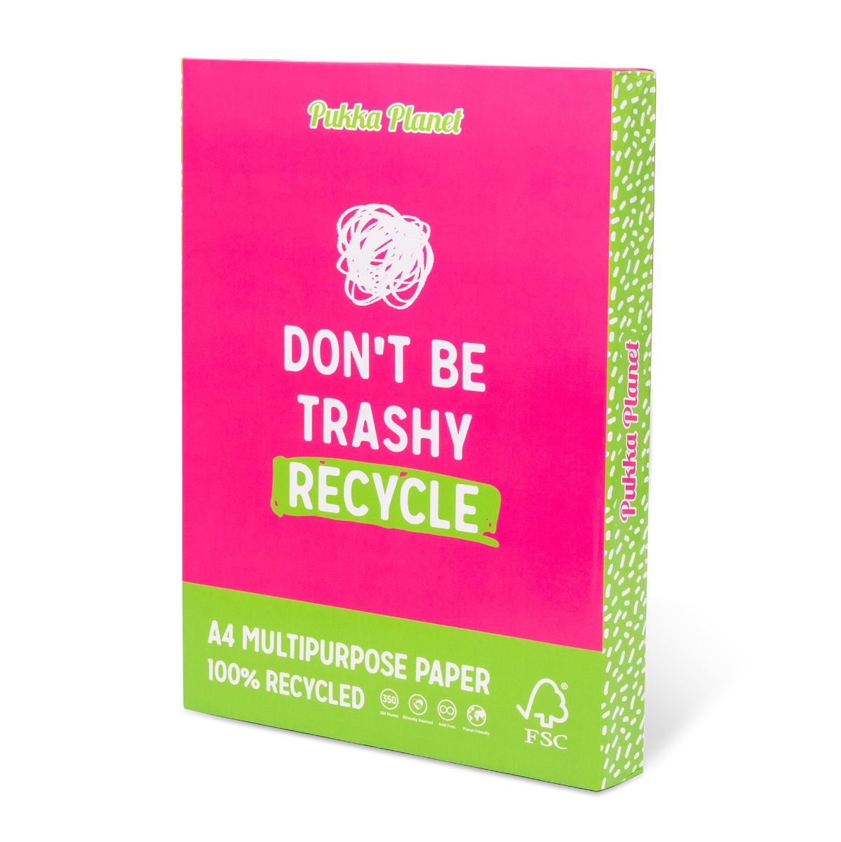 Pukka Planet A4 Recycled Multipurpose Paper 350 Sheets - Single Ream