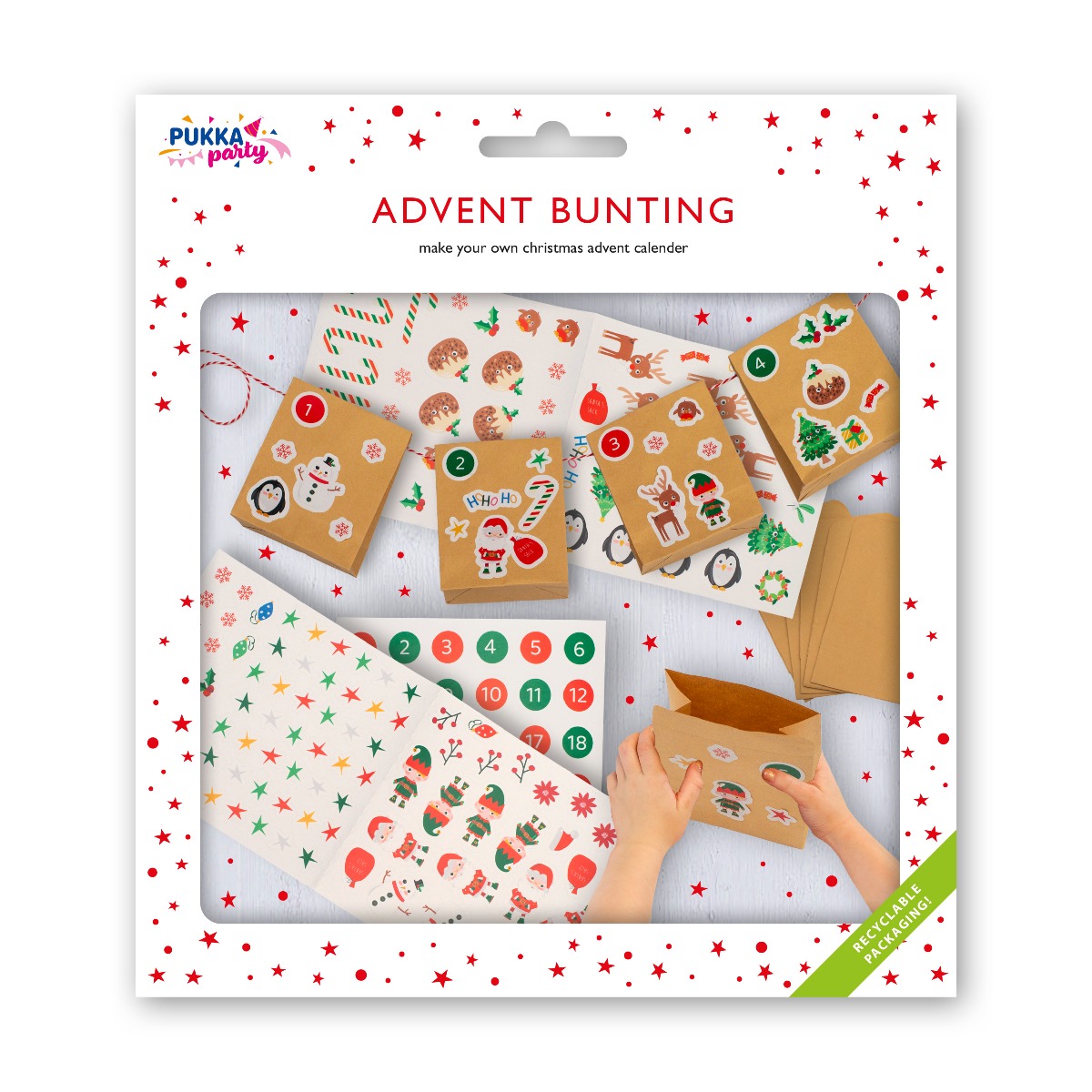 Pukka Party Christmas Advent Bunting