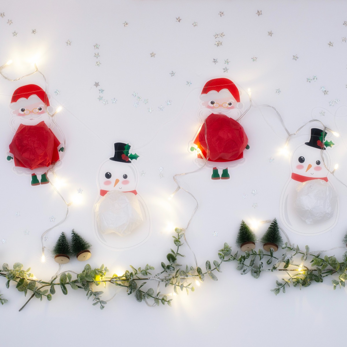 Pukka Party 1.5m Santa Snowman Christmas Paper Balloon Garland