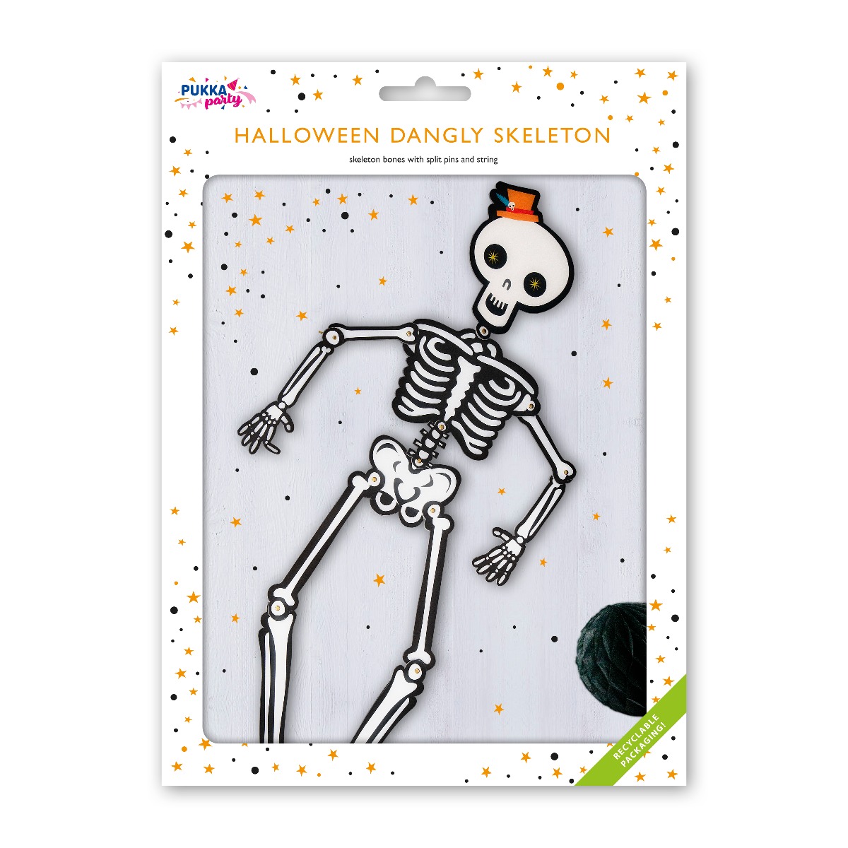 Pukka Party Halloween Skeleton Dangly Character