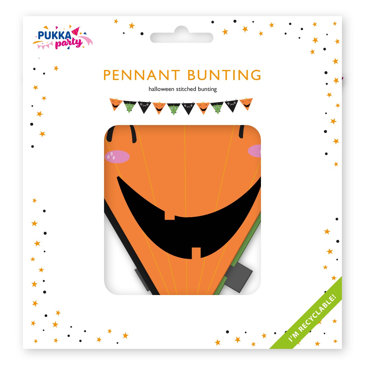 Pukka Party Halloween Pennant Bunting 3m