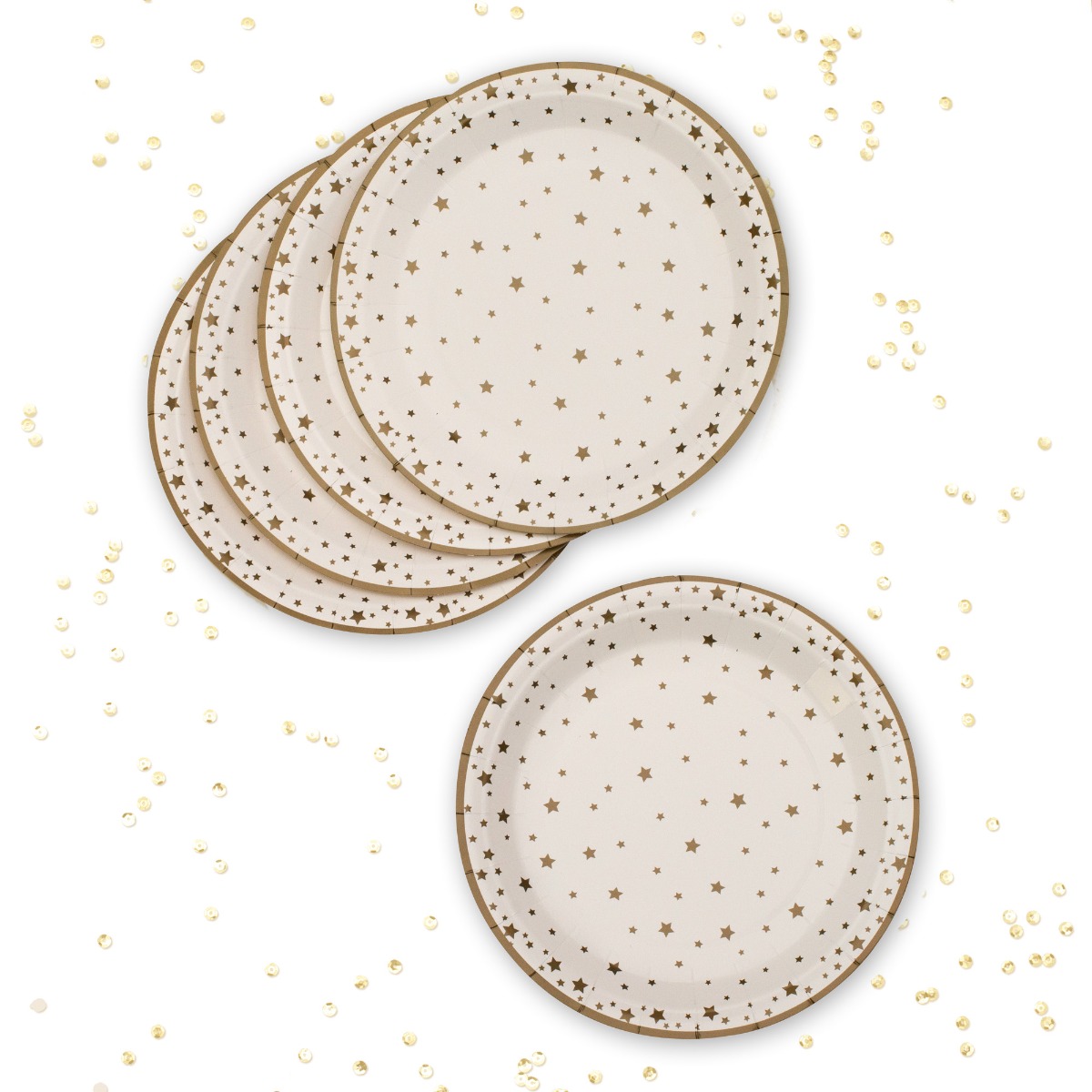 Pukka Party Christmas Stars Plates - Pack of 8