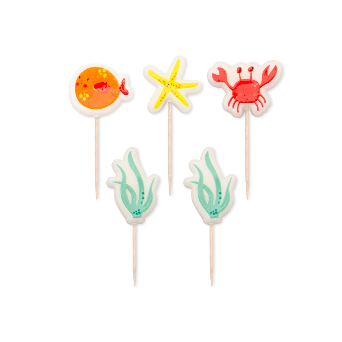 Pukka Party Under the Sea Character Candles - Pack of 5