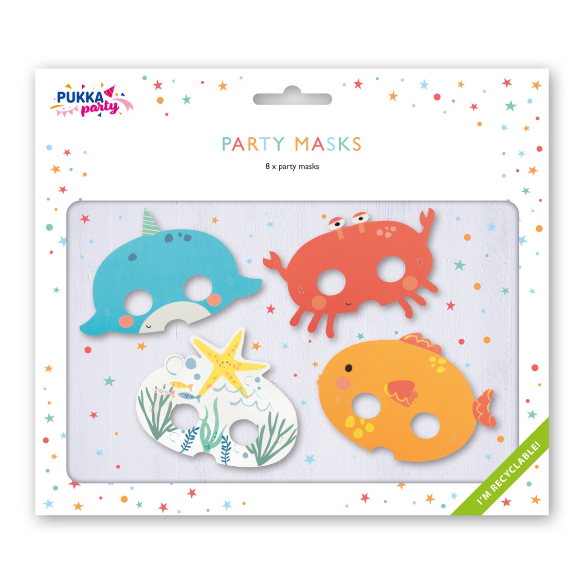 Pukka Party Under the Sea masks in assorted designs.