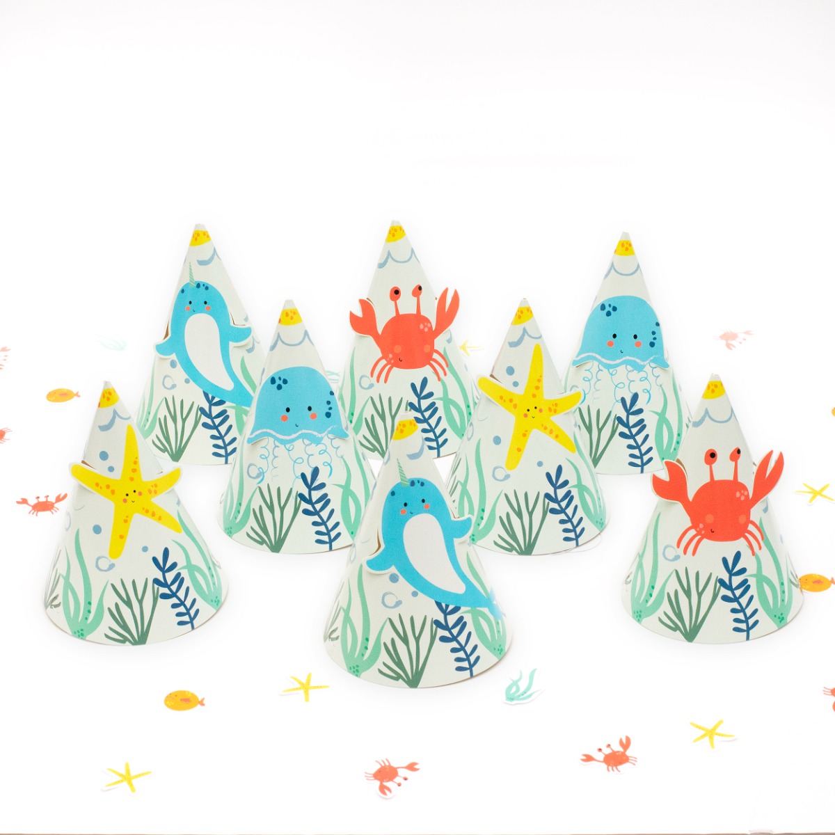 Pukka Party Under the Sea Party Hats - Pack of 8