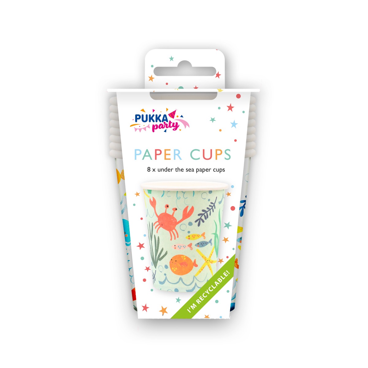 Pukka Party Under the Sea themed paper cups