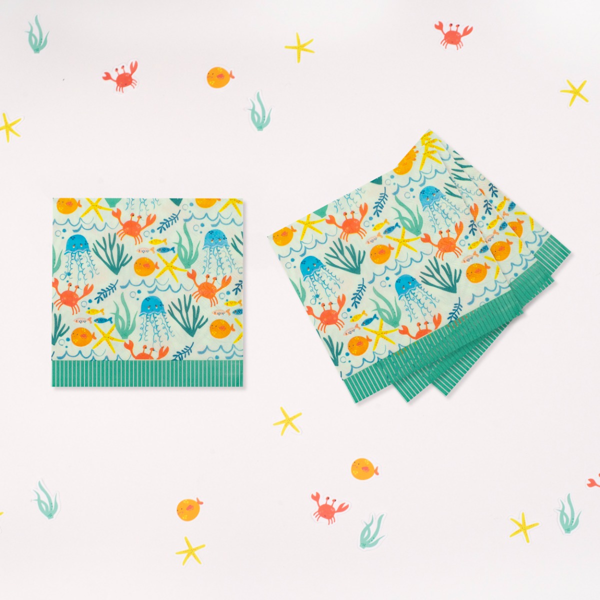 Pukka Party Under the Sea Napkins - Pack of 16