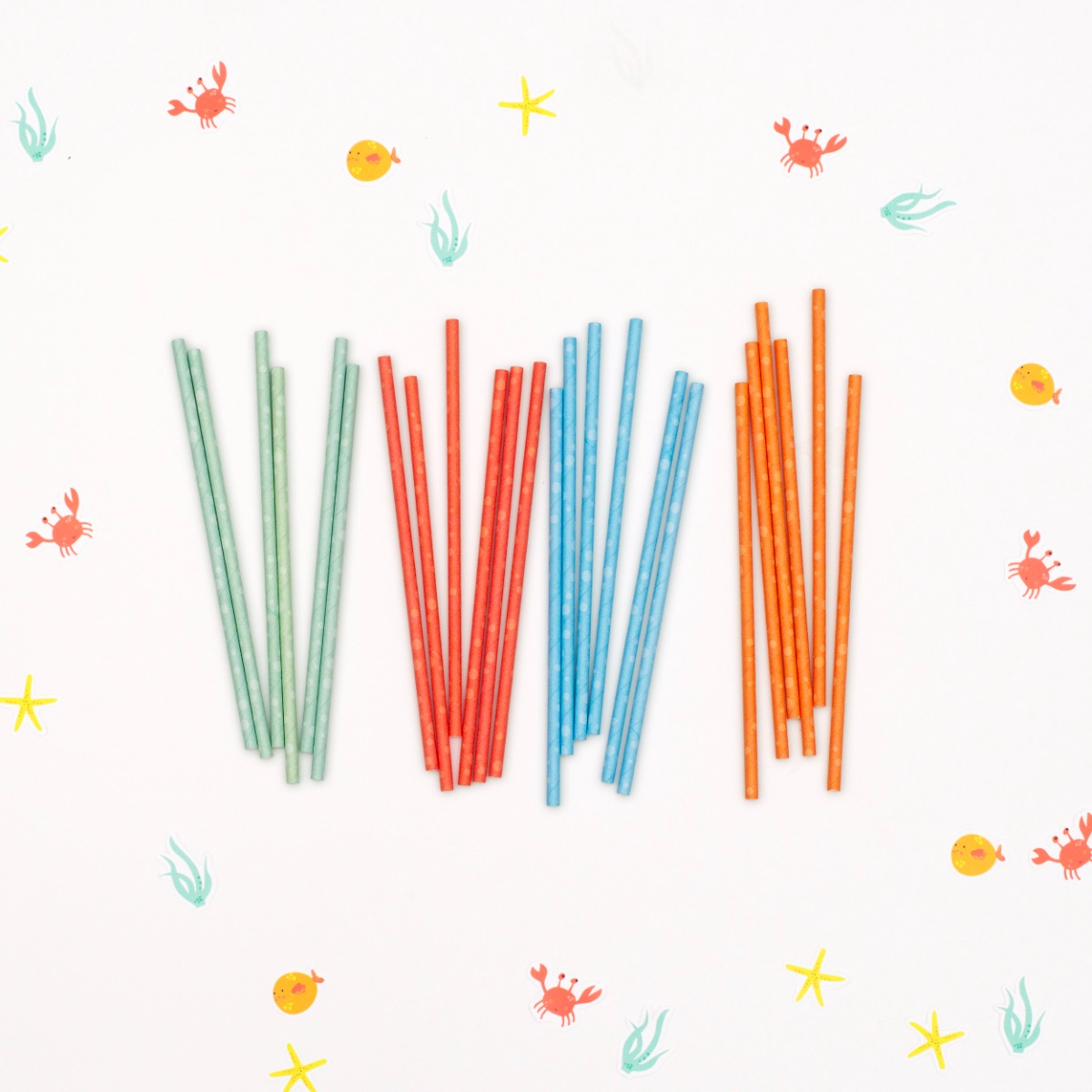 Pukka Party Under the Sea Straws - Pack of 24