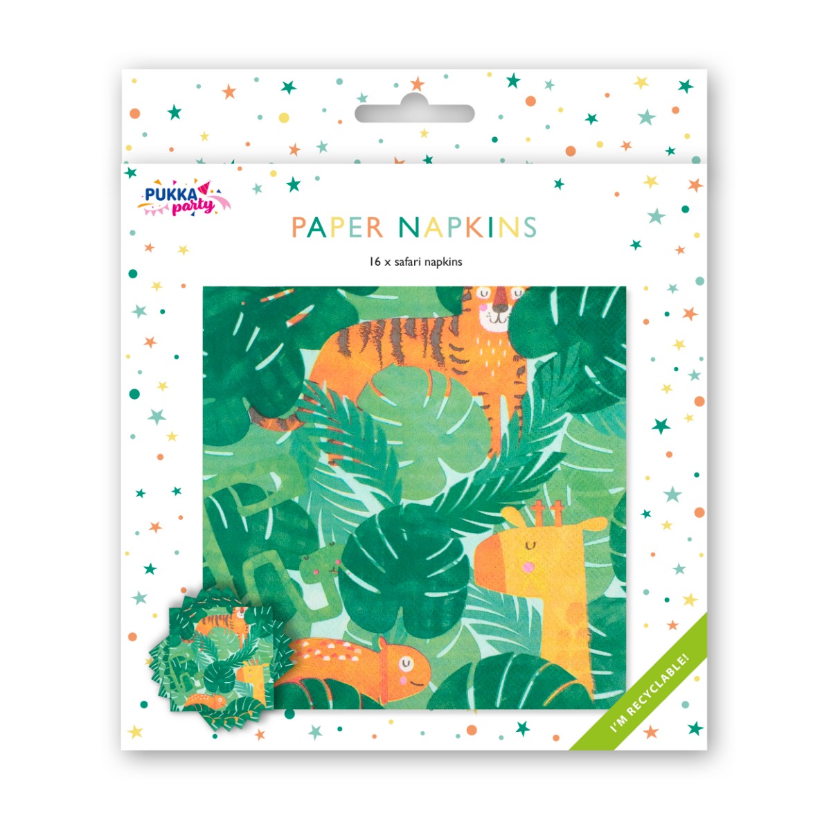 Pukka Party Safari Napkins - Pack of 16