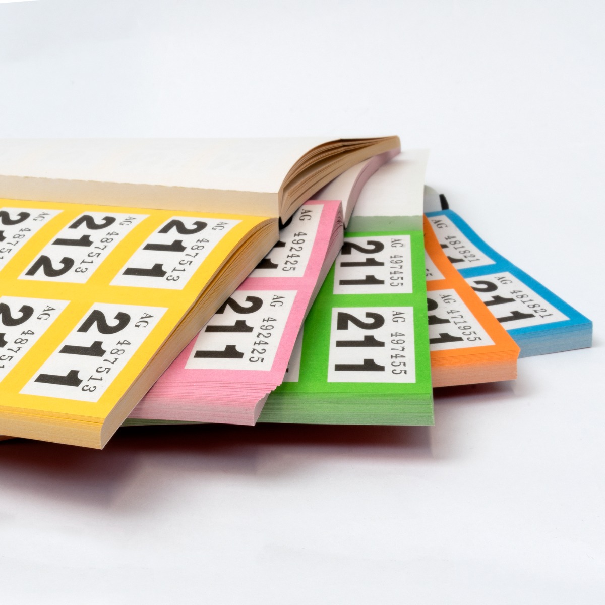 Pukka Pads 1-1000 Numbered Raffle & Cloakroom Tickets - Pack of 6
