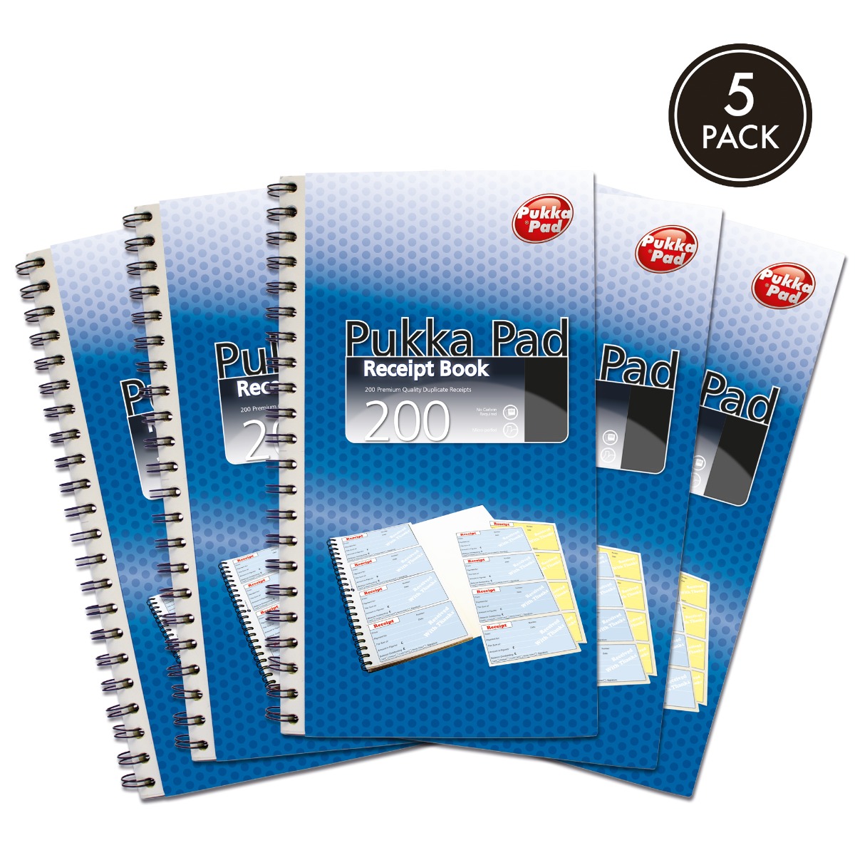 Pukka Pads Receipt Book - pack of 5
