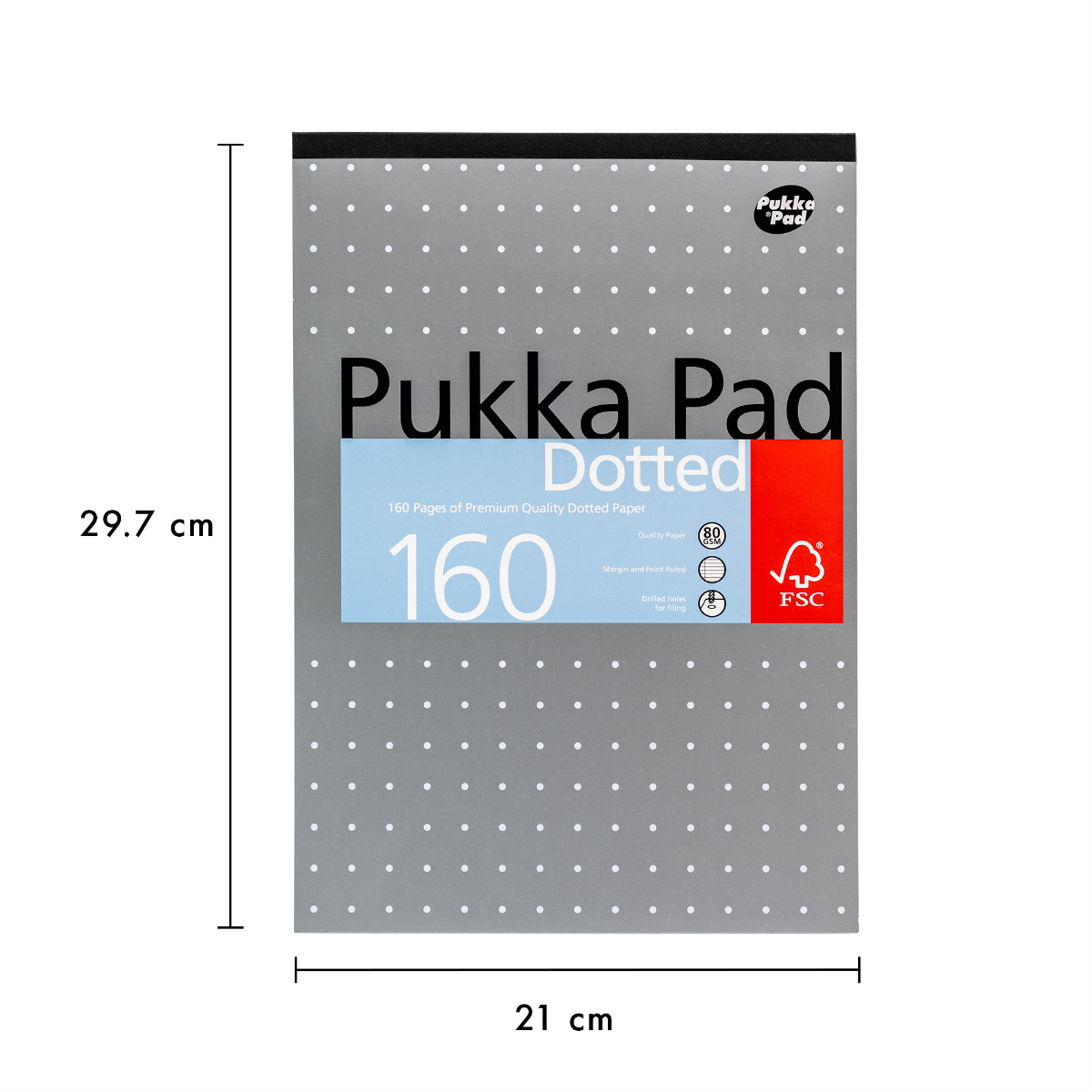 Pukka Pads Metallic 5mm Dot Grid A4 Refill Pad - Pack of 3