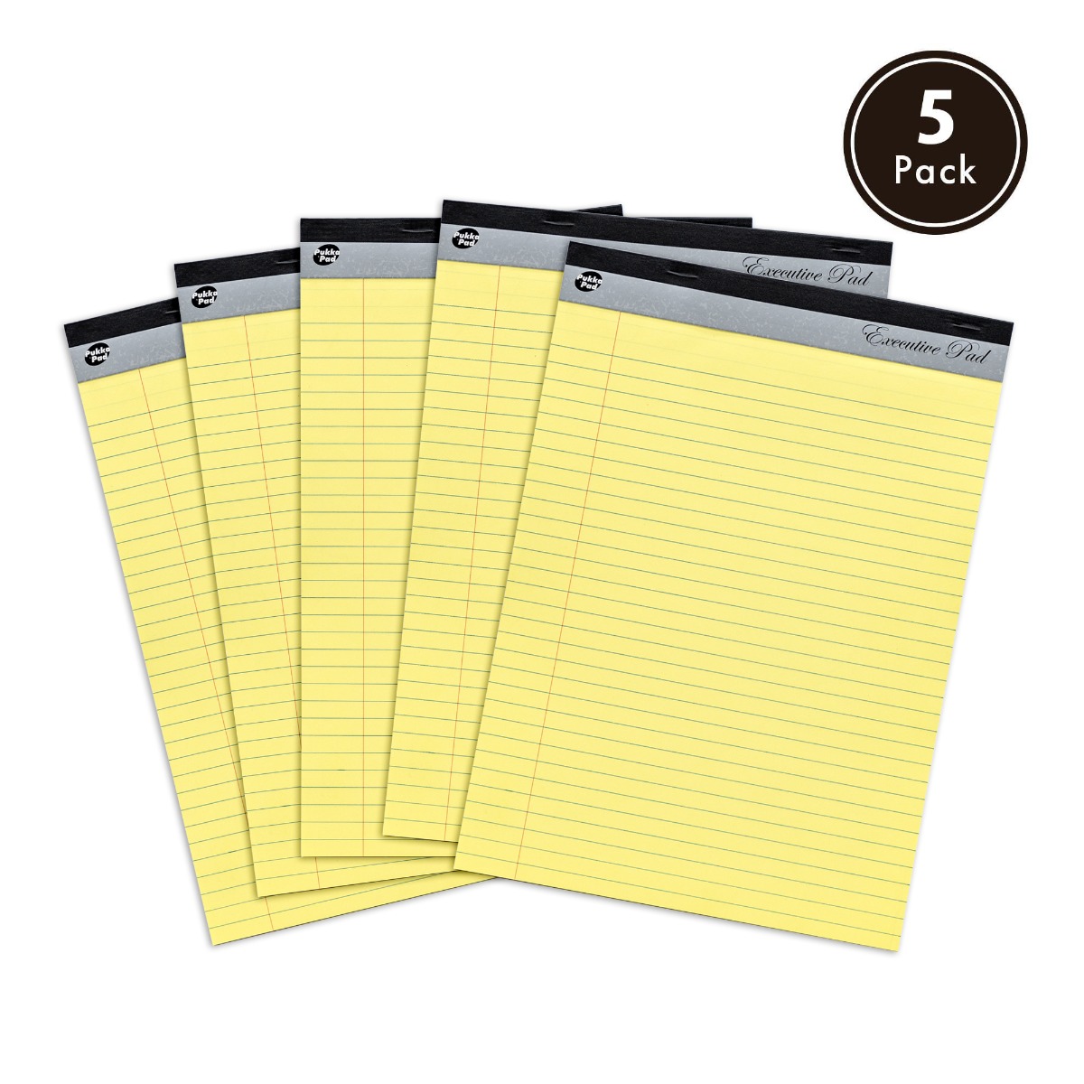 Pukka Pads A4 Legal Executive Refill Pad in Yellow - Pack of 5