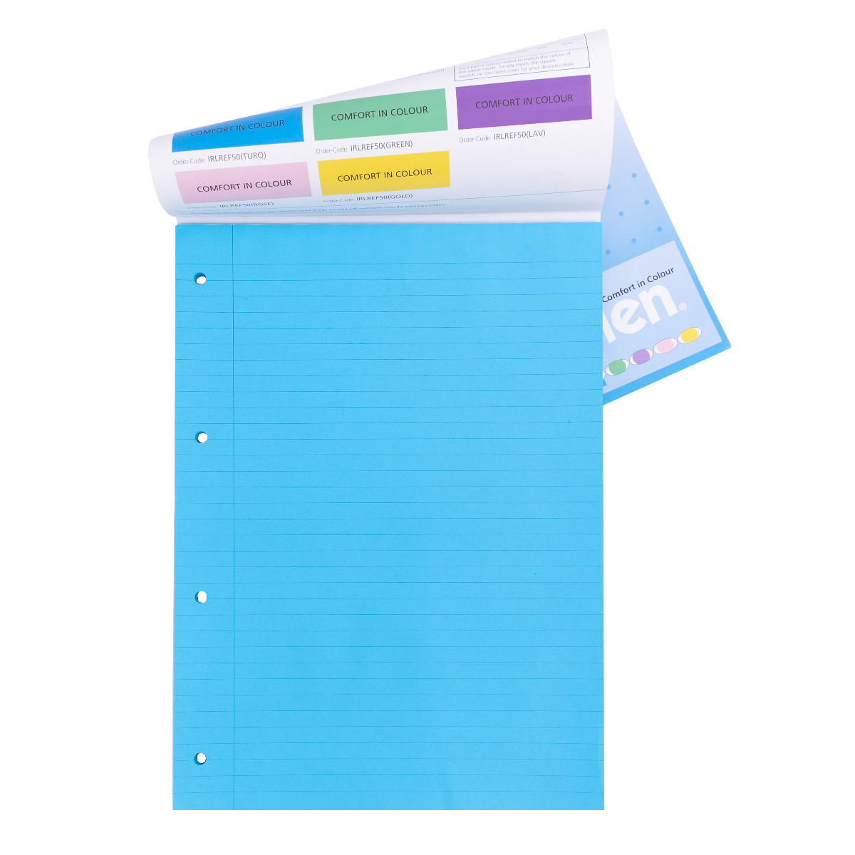Pukka Pads Irlen A4 Lined Refill Pad in Turquoise - Pack of 6