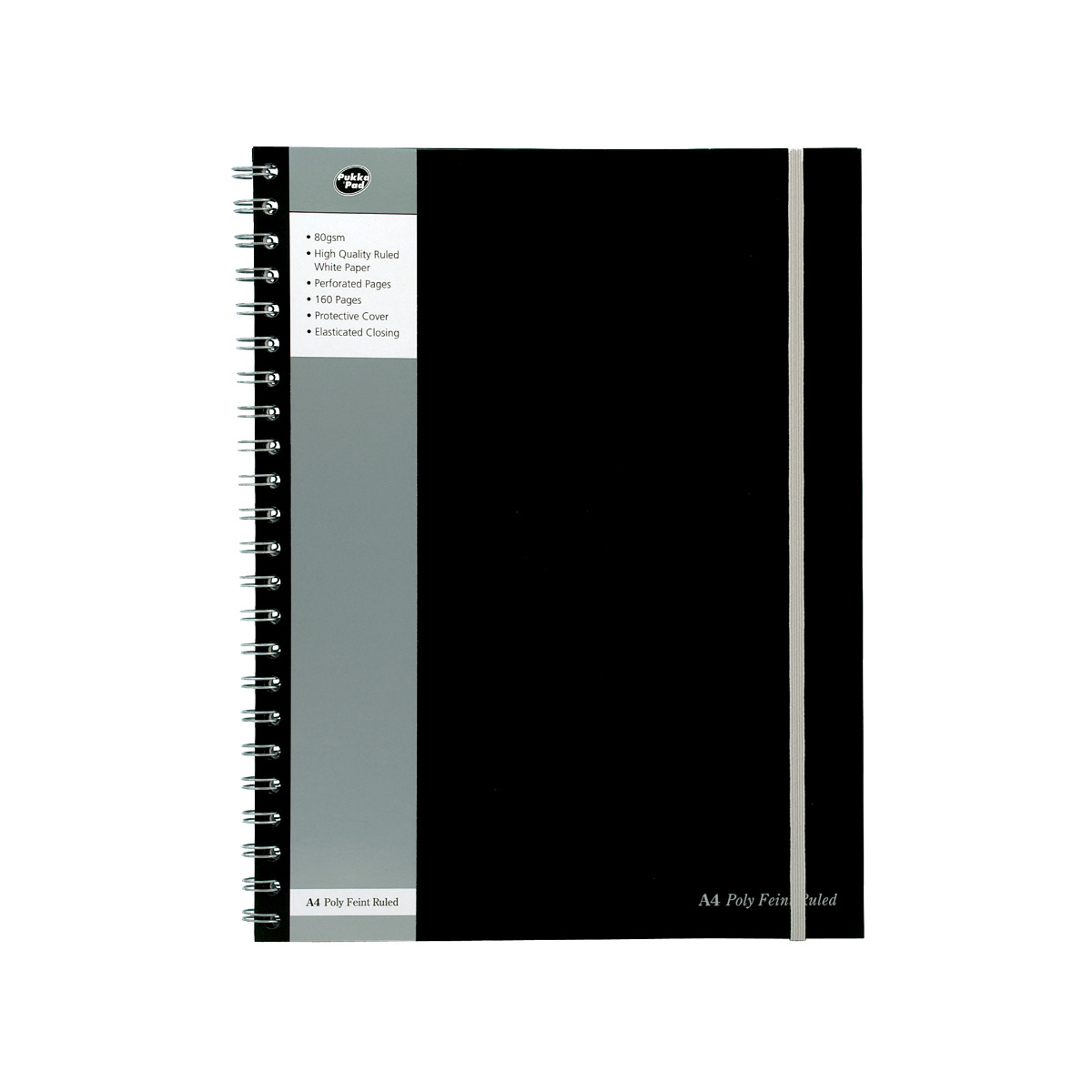 Pukka Pads A4 Black Polyprop Lined Jotta Notebook - Pack of 3