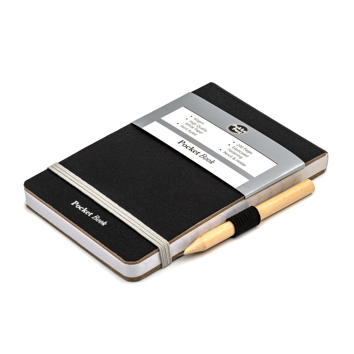 Pukka Pads A7 Black Pocket Book & Pencil - Pack of 6