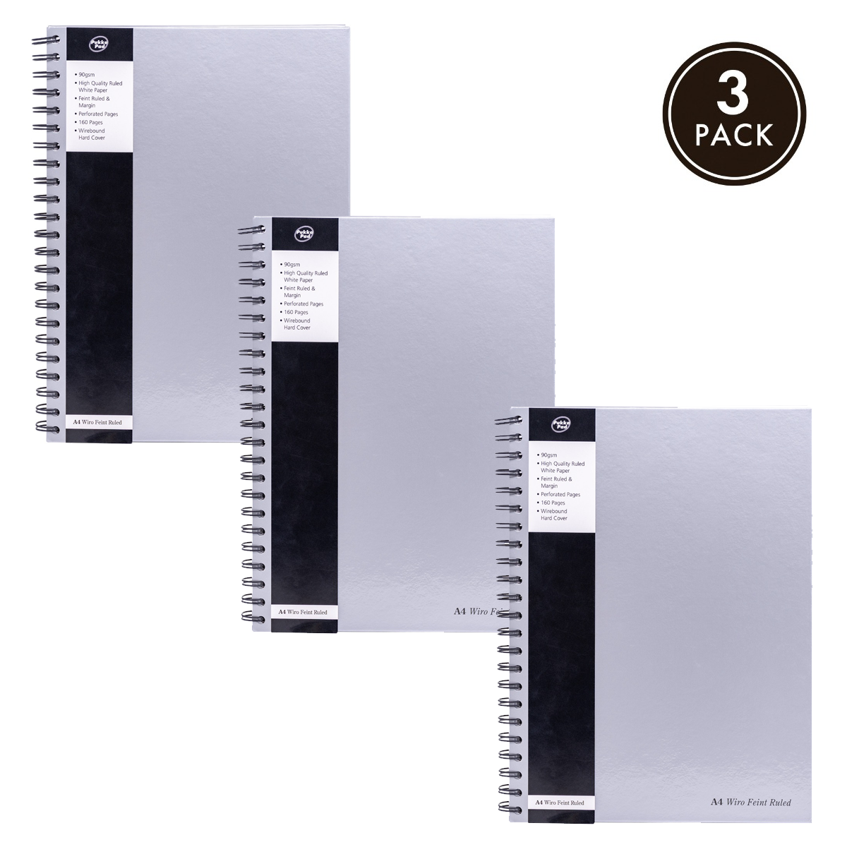 Pukka Pads Silver A4 Wirebound Notebook - Pack of 5