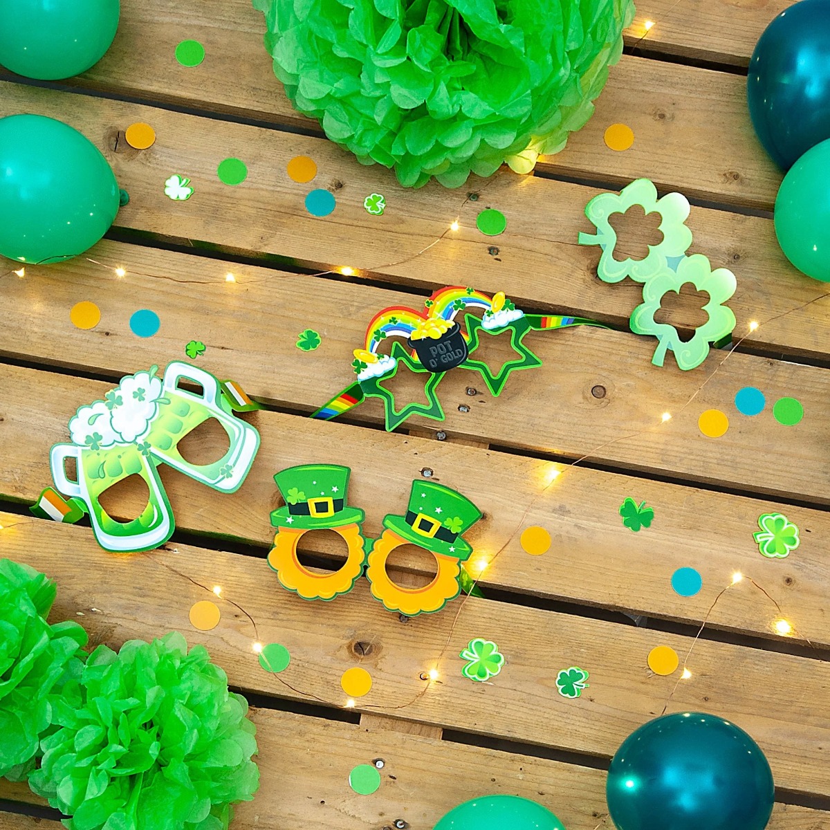 Pukka Party St Patricks Day Photo Prop Glasses