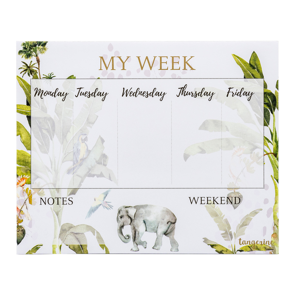 Pukka Pads x La Papelaria, Weekly Planner Desk Pad in Tropical