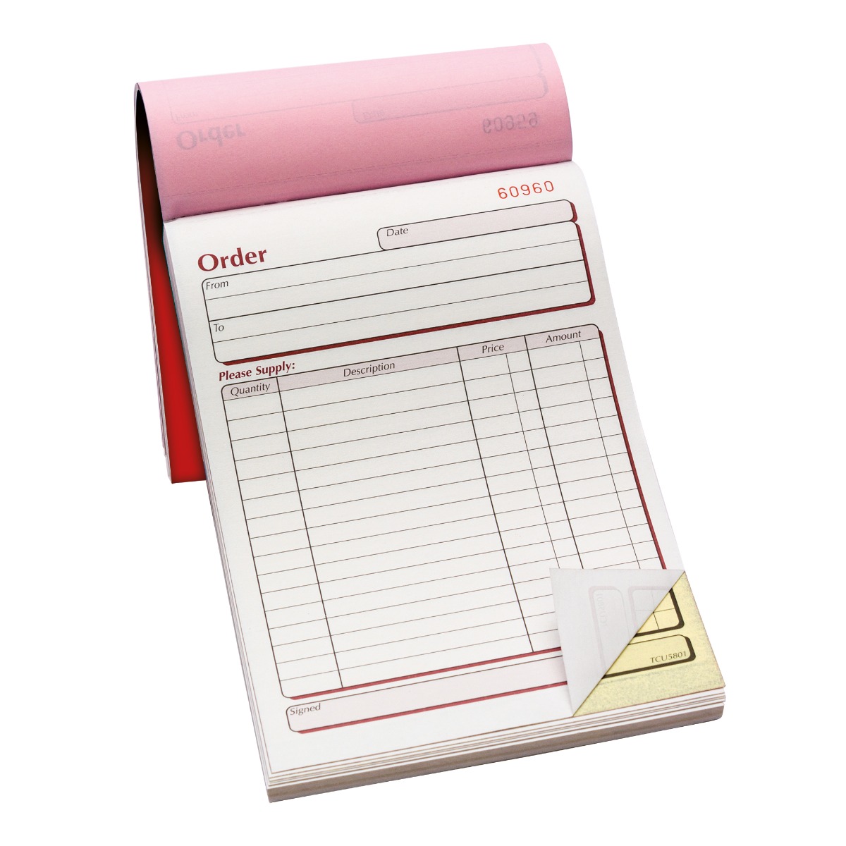 Pukka Pads Order Triplicate Book 137 x 203mm - Pack of 5