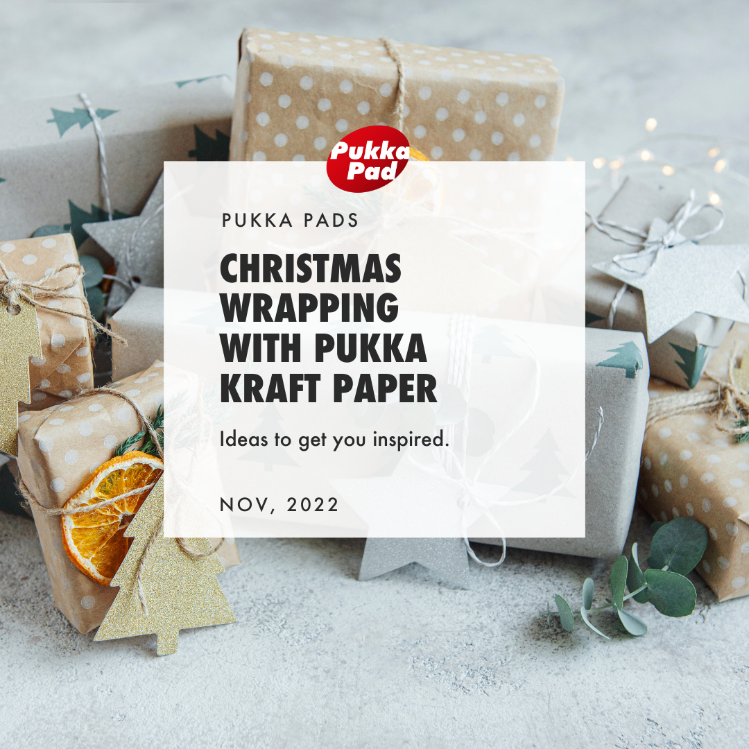 Christmas wrapping with Pukka Pads kraft paper!