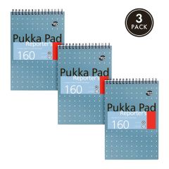 1 x Pukka Pad Reporters 160 Page Notepads 140 x 205 mm Metallic Blue Cover