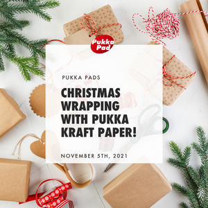 Christmas wrapping with Pukka Pads kraft paper!